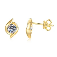 Moissanit Ohrstecker „Twist“