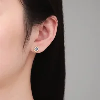 Moissanit Ohrstecker „Twist“ Gold