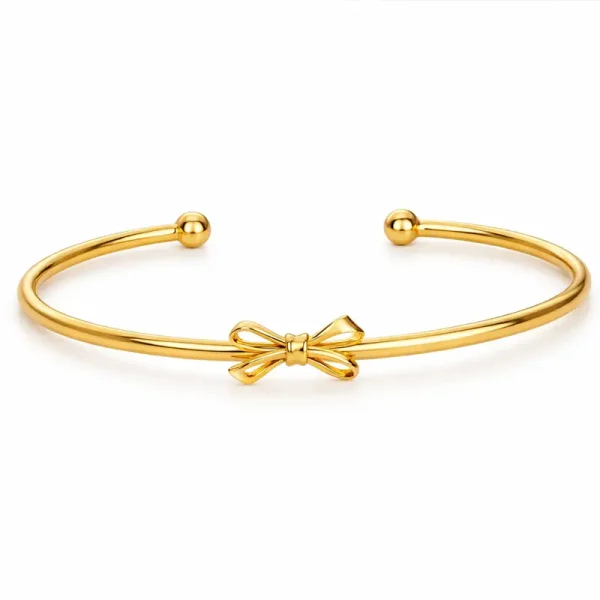 Armreif „Schleifenfein“ – offenes Armband mit Schleife