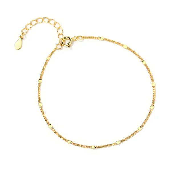 Armband „Sternpunkte“ – zarte Gliederkette mit feinen Plättchen, verstellbar