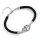 Partner-Set „Versprechen“ – Silberarmband für Frauen & schwarzes Herrenarmband mit Gravur-Charm