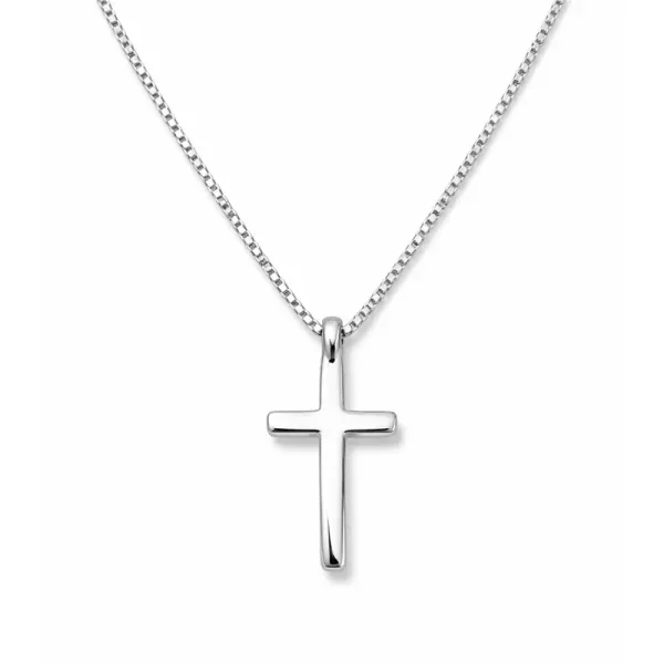 Kette „Kreuzruhe“ – Venezianerkette mit schlichtem Kreuz-Anhänger – Silber