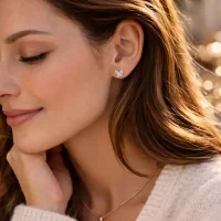 Ohrstecker „Flügelkuss“ – Schmetterling mit Zirkonia-Funkeln – Silber