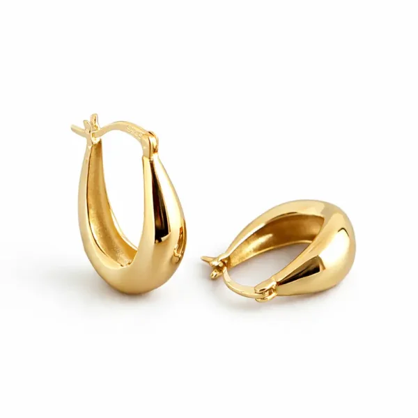 Creolen „Goldtropfen“ – voluminös, glatt, elegant