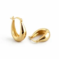 Creolen „Goldtropfen“ – voluminös, glatt, elegant