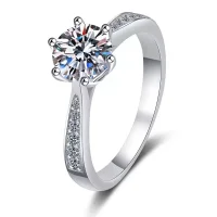 Solitär-Ring „Sol01“ – 6-Krappen,...