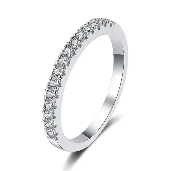 Ring „Lichtkranz“ – zarter Pavé-Halbkranz, fein funkelnd – Silber