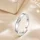 Ring „Klarversprechen“ – minimalistischer Solitär mit eckigem Stein – Silber