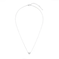 Kette „Herzflüstern“ – minimalistischer Puff-Herz Anhänger, glatt & zart – Silber