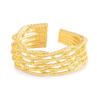 Ring „Wellengeflecht“ – verstellbar Gold