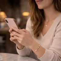 Armreif „Pure“ – Minimalistischer Edelstahl-Bangle Rosé
