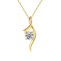 Moissanit Halskette Swing – Eleganz in Bewegung