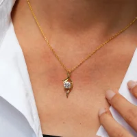 Moissanit Halskette Swing – Eleganz in Bewegung