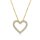 Moissanit-Halskette „Open Heart“ – Offenes Herz mit Pavé (0,3 ct)
