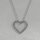Moissanit-Halskette „Open Heart“ – Offenes Herz mit Pavé (0,3 ct)