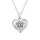 Moissanit Herz-Halskette „Herzlicht“