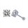 Moissanit Ohrstecker „Classic 4-Krappen“ 1 ct